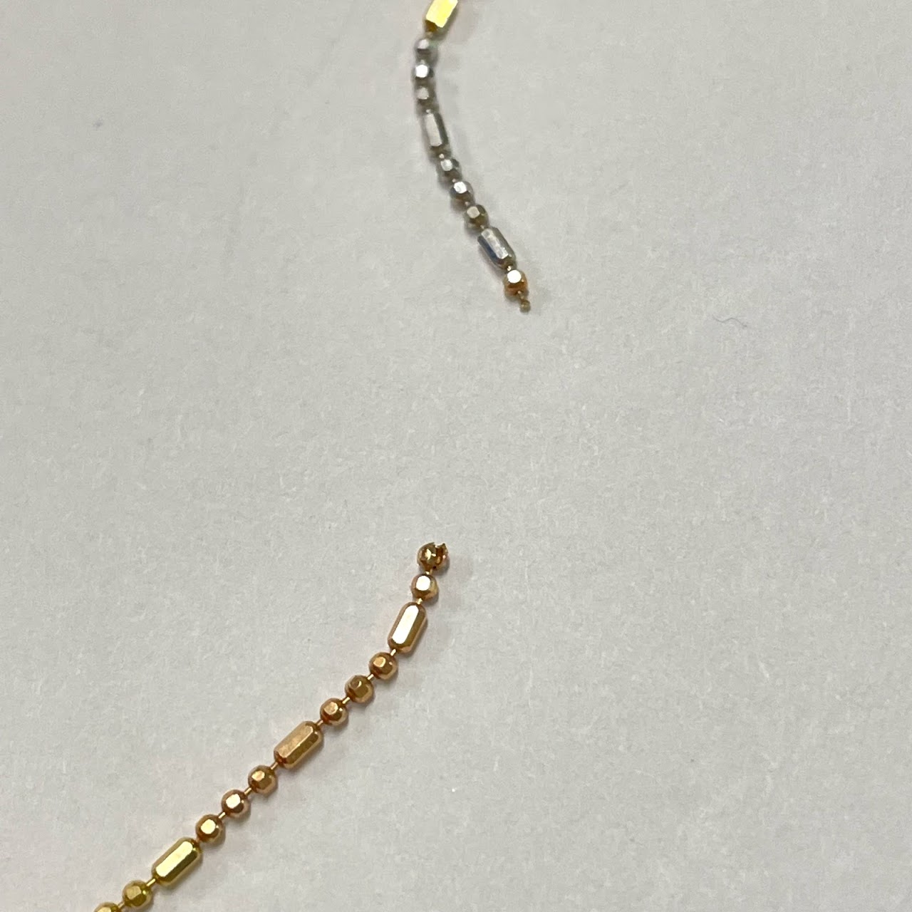 18K Tri-Color Gold Broken Necklace