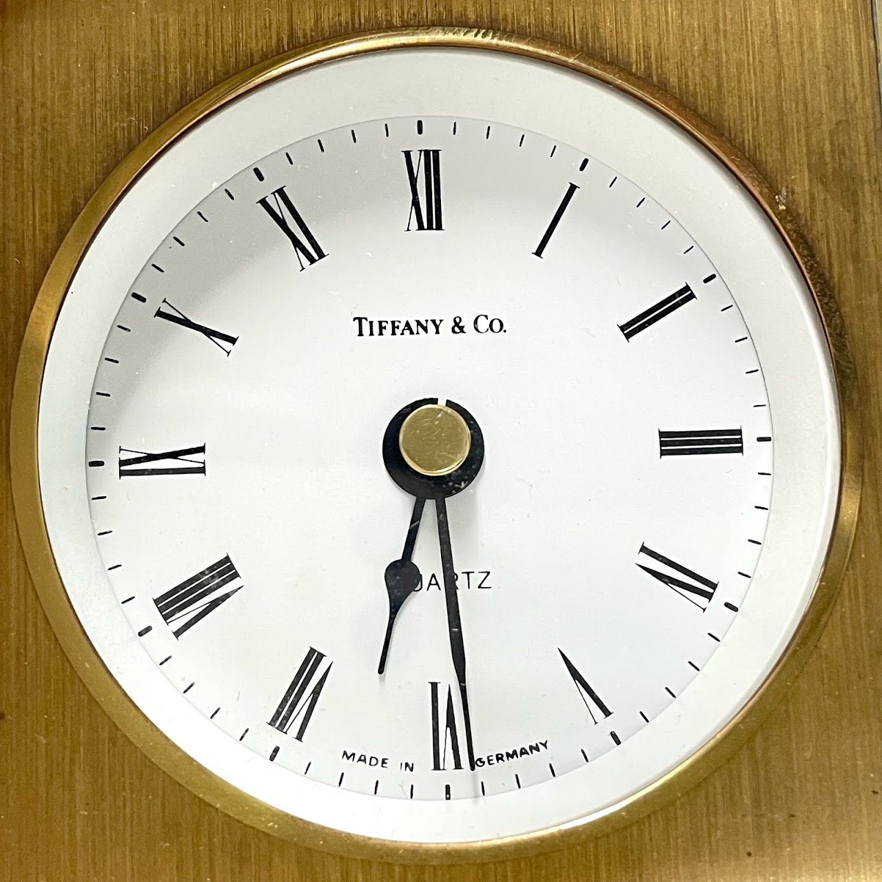 Tiffany & Co. Vintage Brass Desk Clock