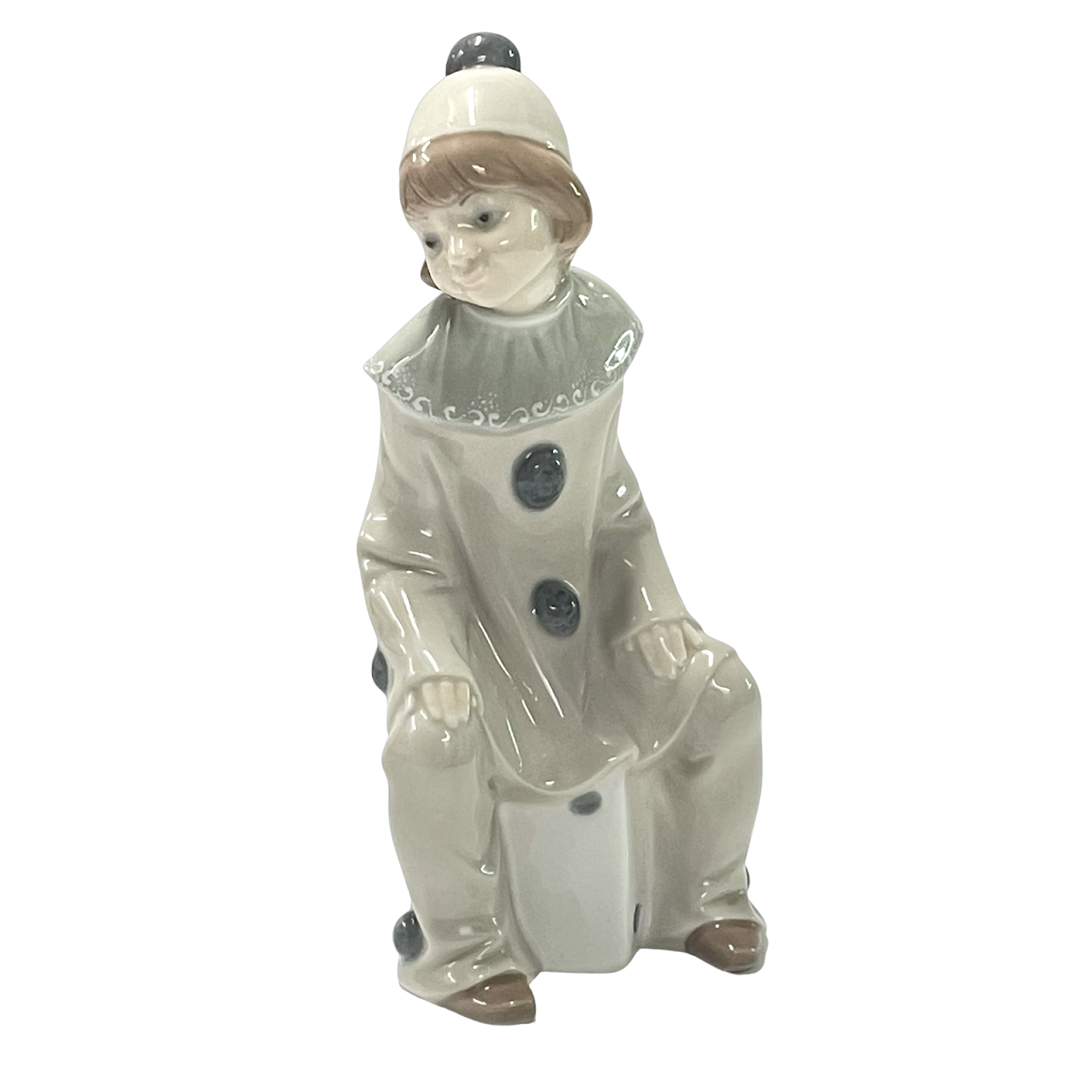 Lladró Sitting Clown on Dice  Figurine