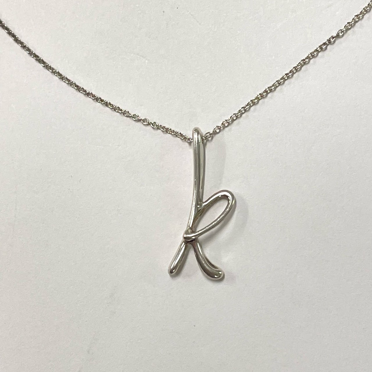 Tiffany & Co. Sterling Silver K Necklace