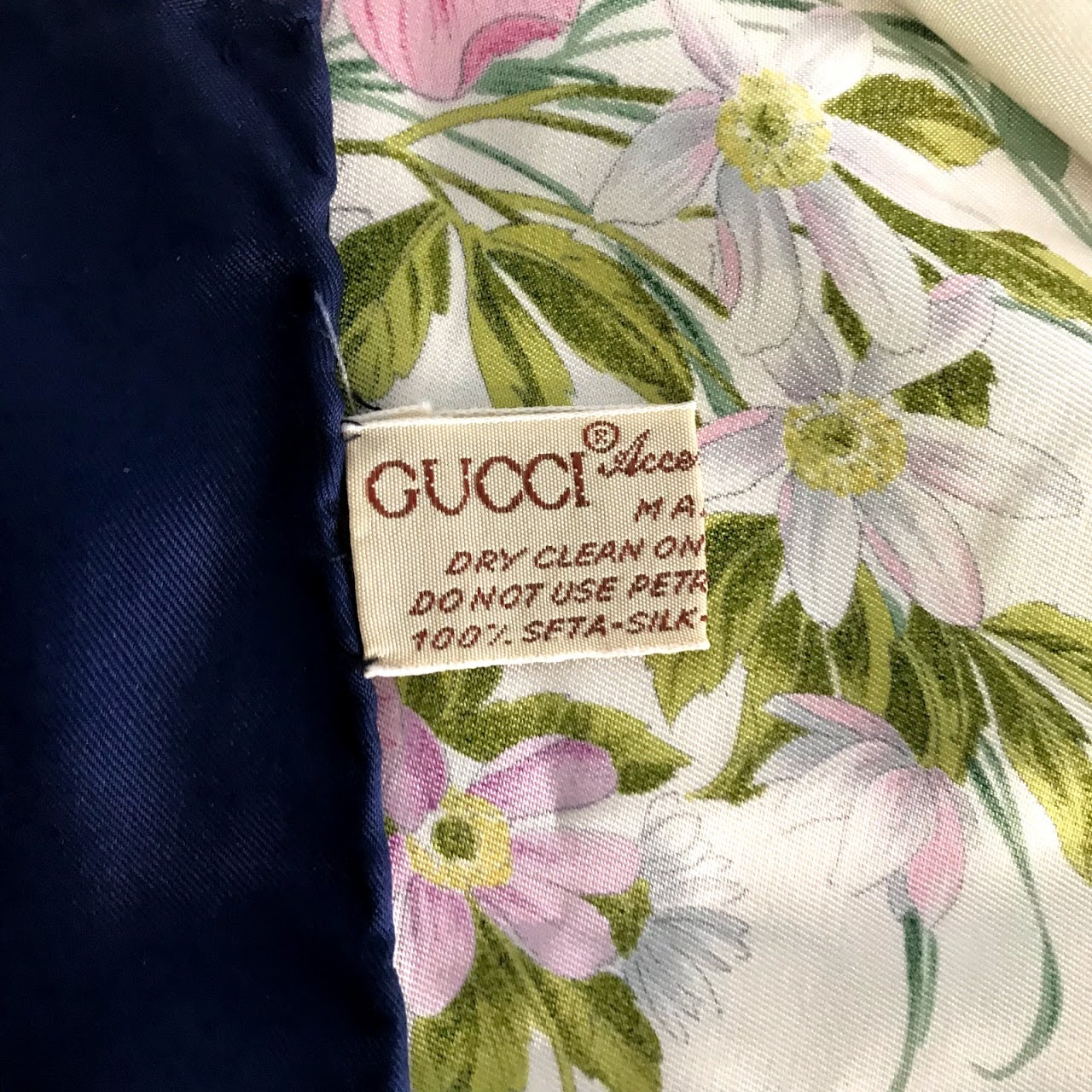 Gucci Vintage Botanical Butterfly Silk Scarf