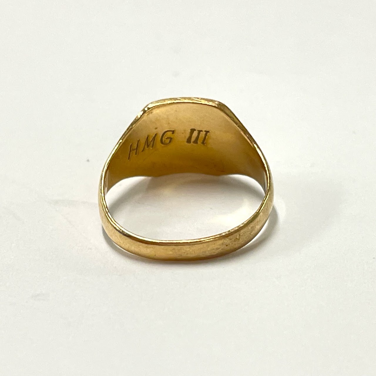 14K Gold Engraved Ring