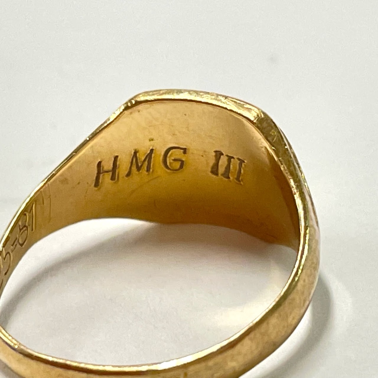 14K Gold Engraved Ring