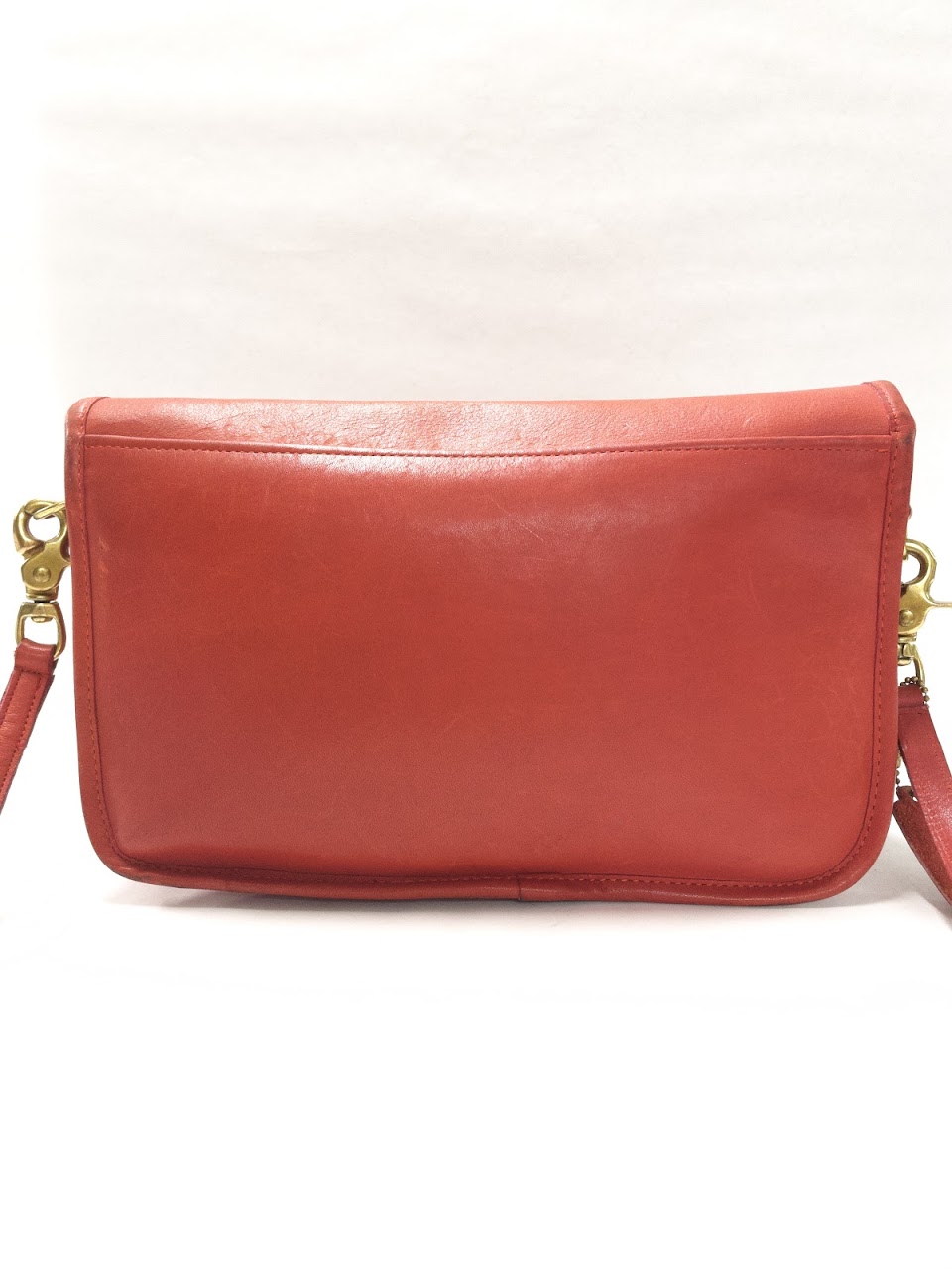 Coach Vintage Red Leather Classic Side Bag