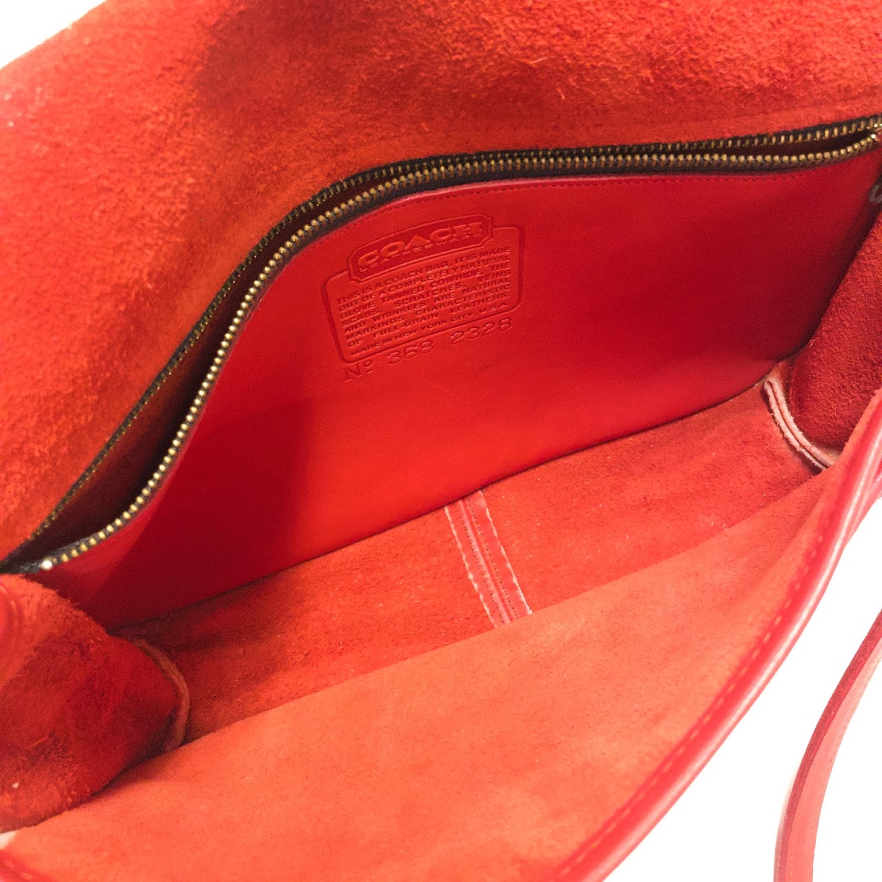 Coach Vintage Red Leather Classic Side Bag