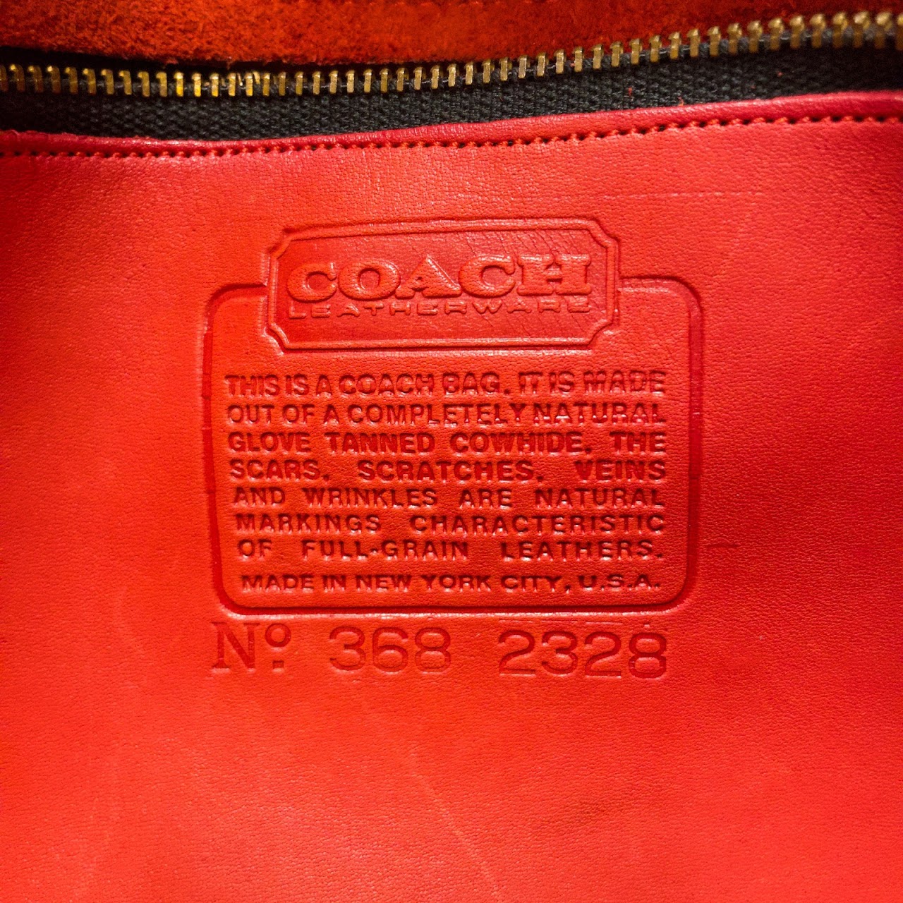 Coach Vintage Red Leather Classic Side Bag