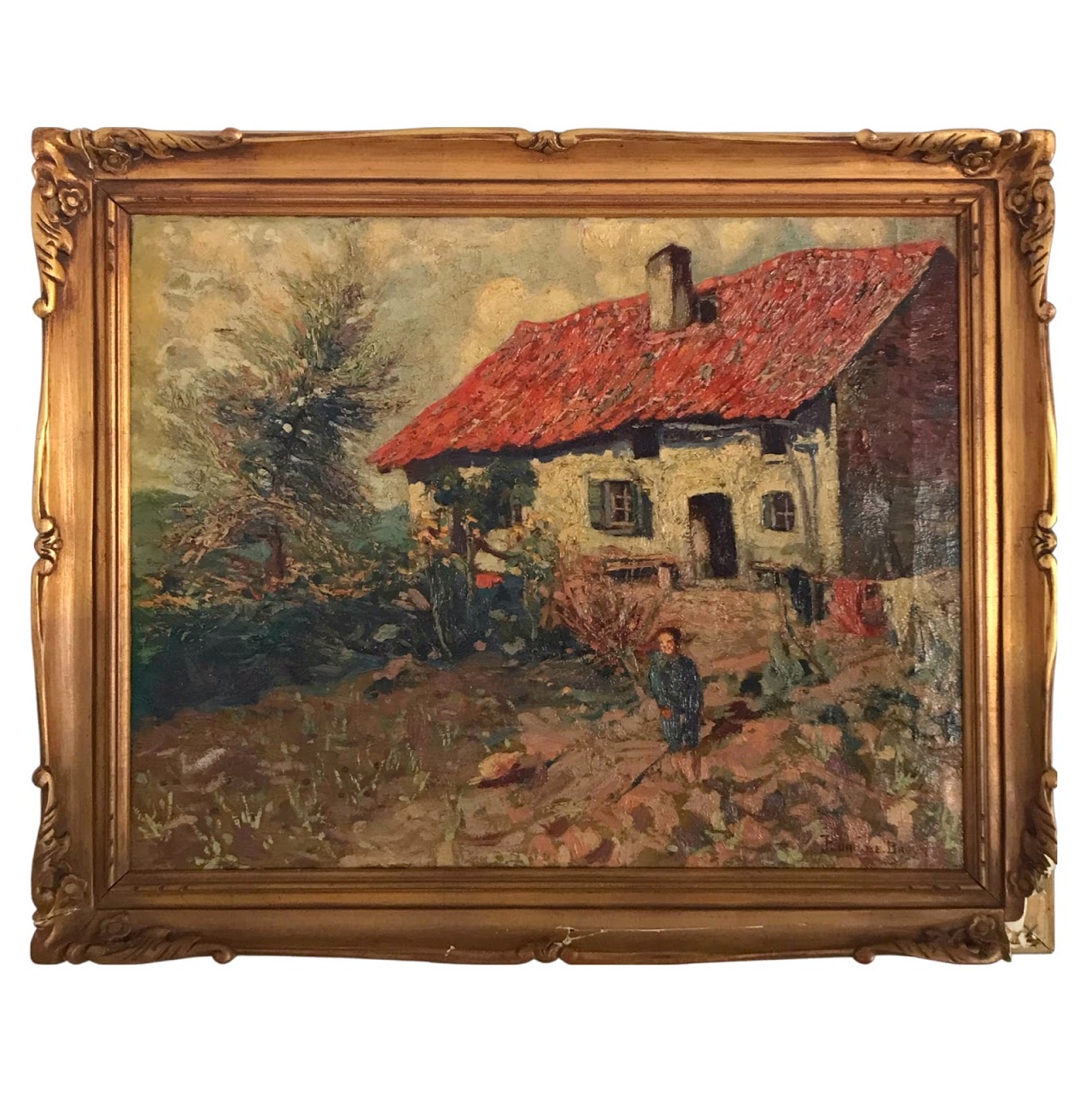 P. Van De Broek Signed Oil Painting