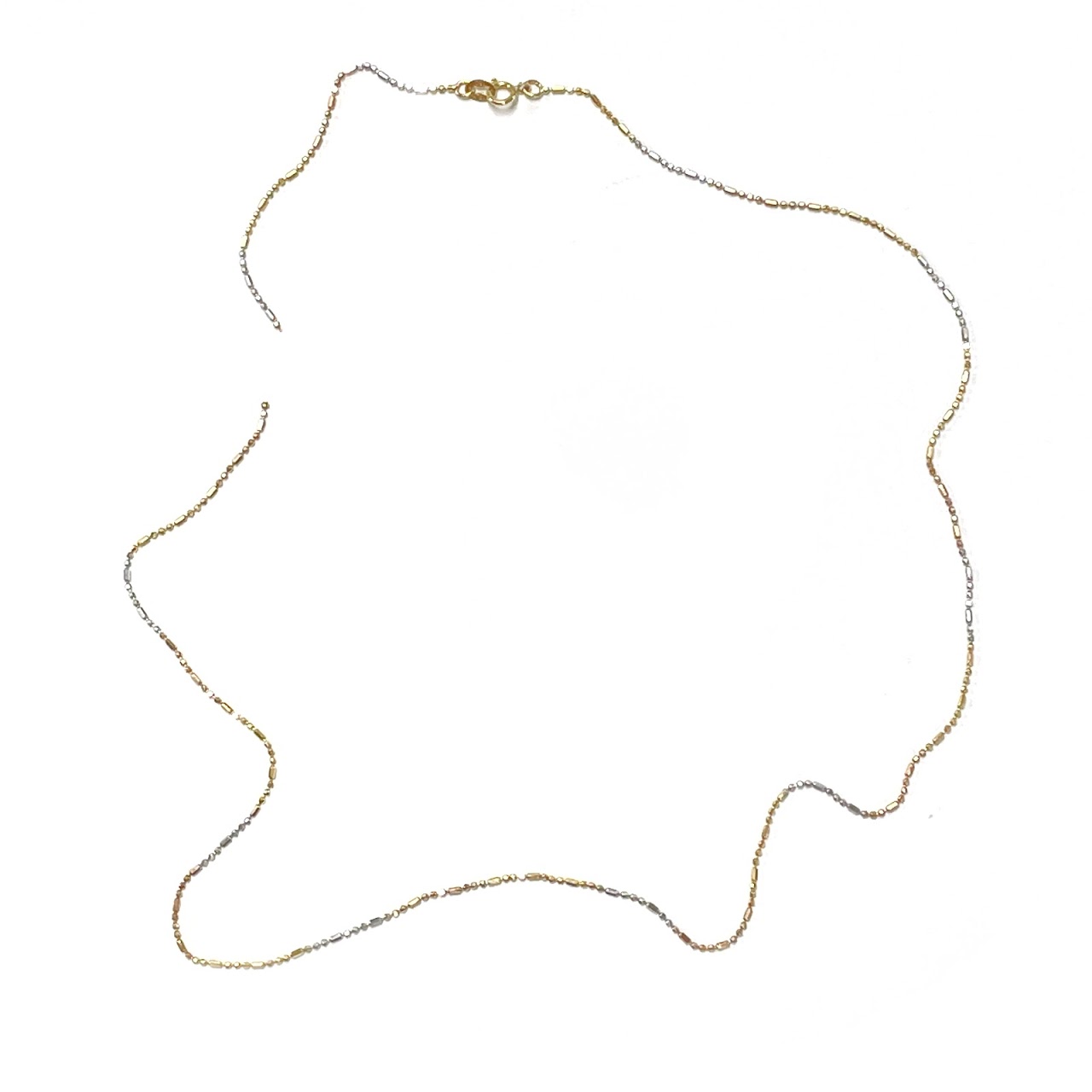 18K Tri-Color Gold Broken Necklace