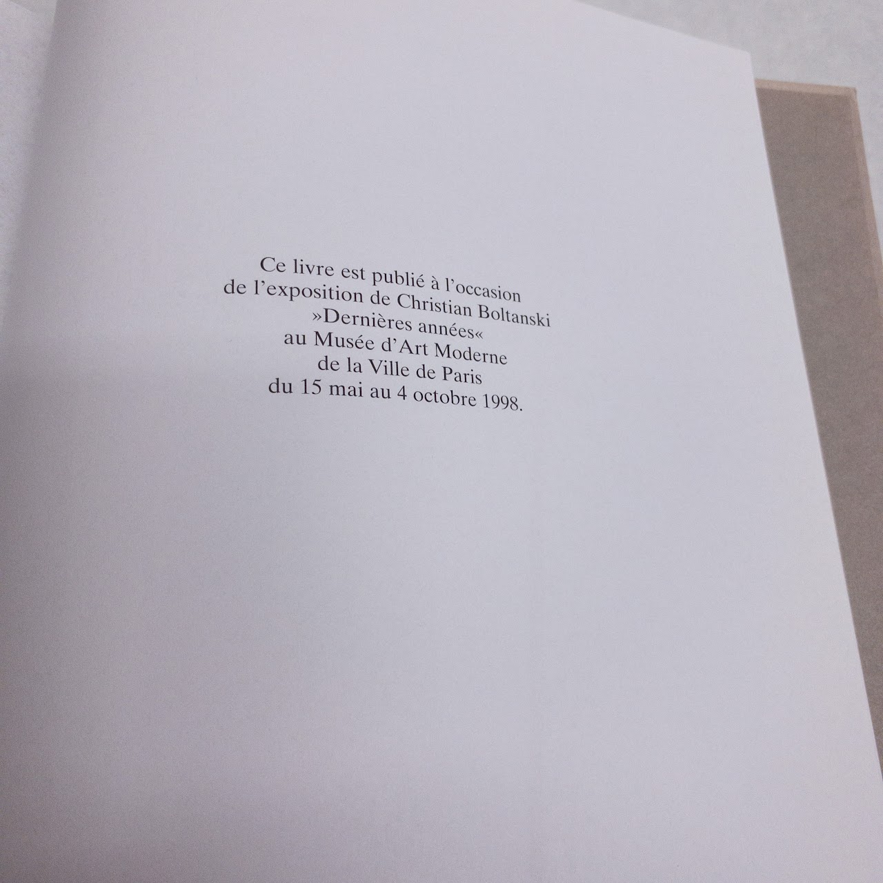 Christian Boltanski "Kaddish" Rare Book