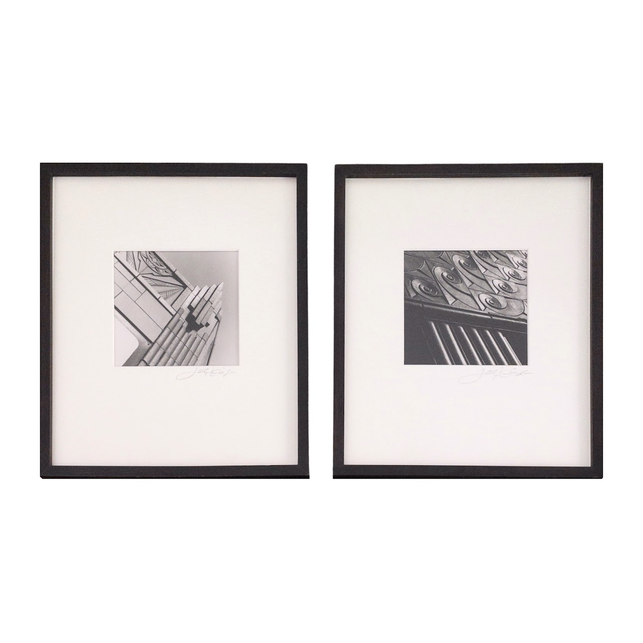 Signed Architectural Detail Photograph Pair