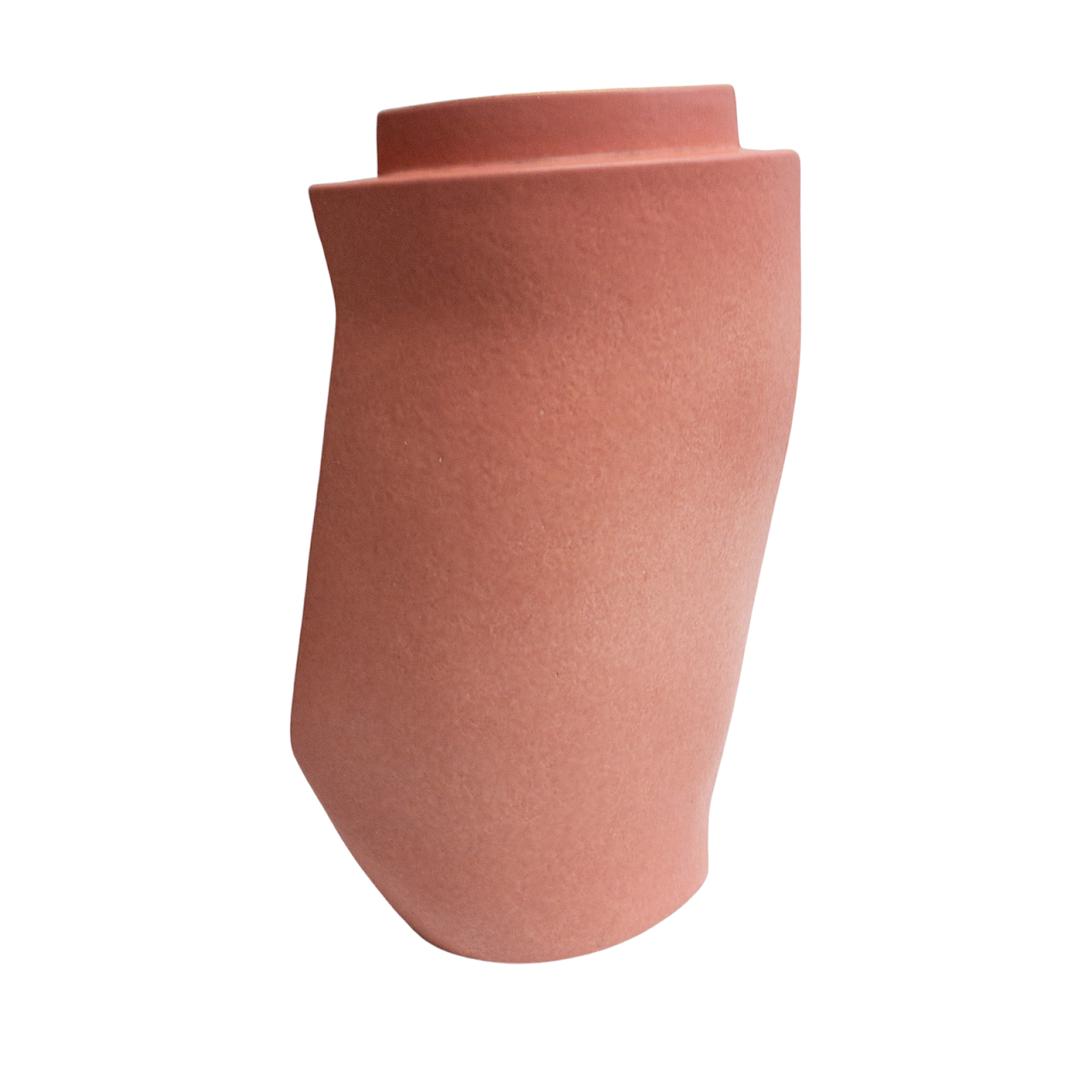 Signed Pink Ceramic Modernist Vase