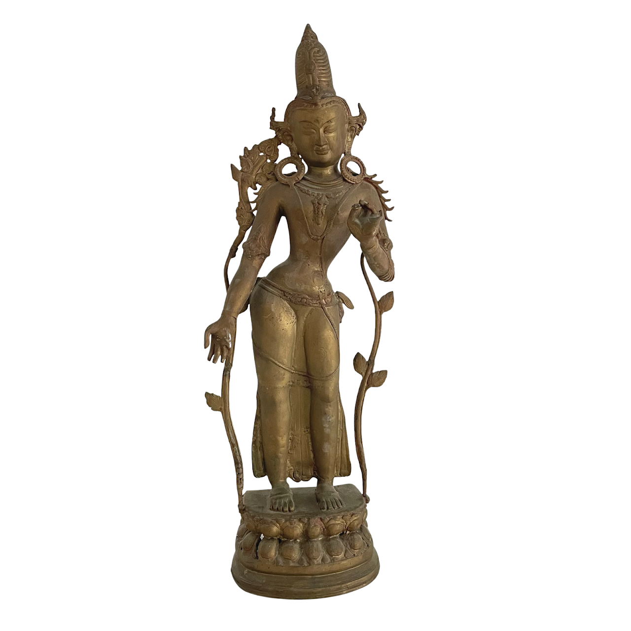 Brass Large Hindu Goddess Statue