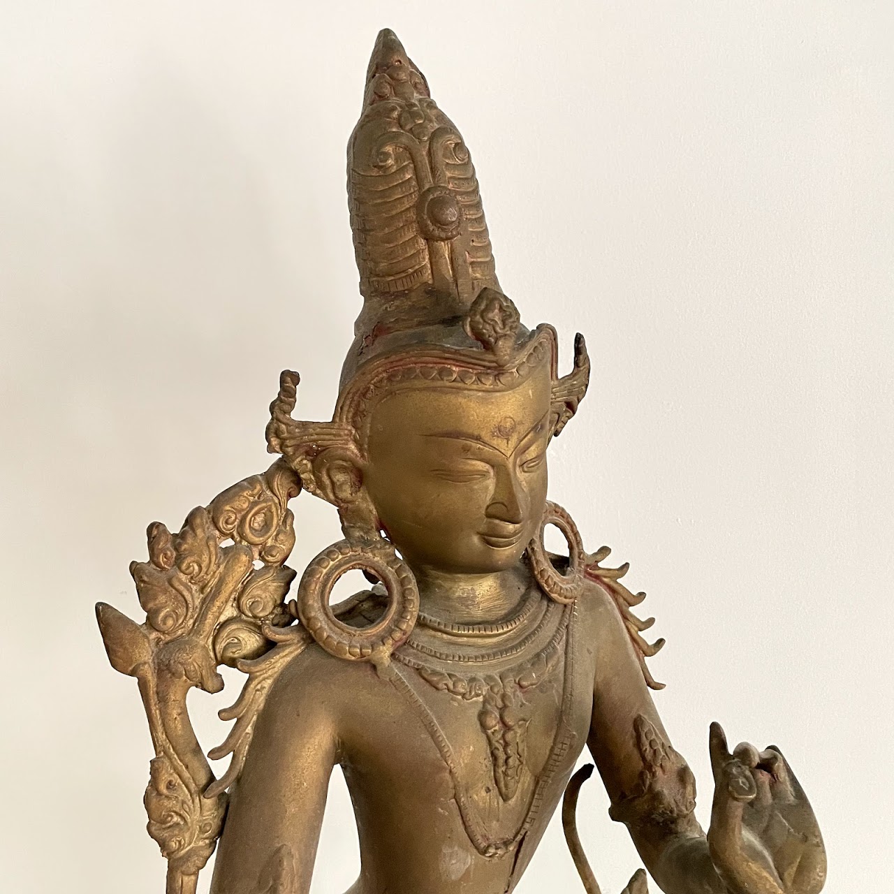 Brass Large Hindu Goddess Statue