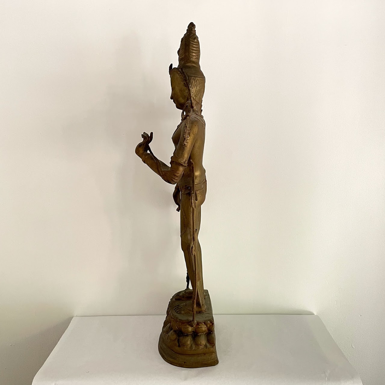 Brass Large Hindu Goddess Statue