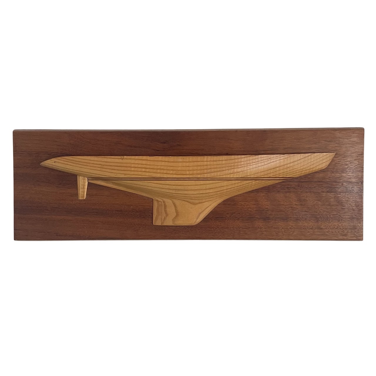 Oak & Walnut Half-Hull Model Plaque