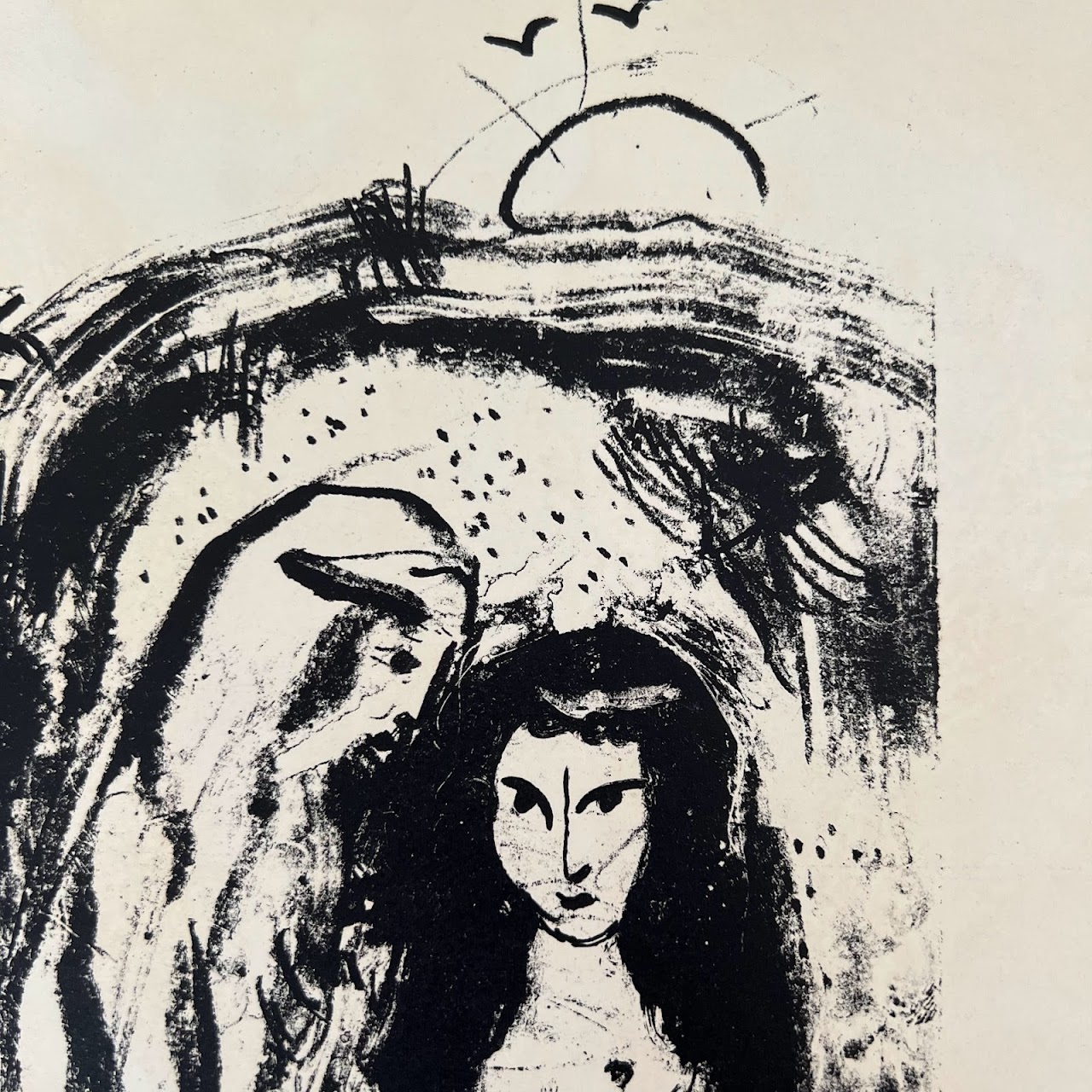 Marc Chagall 'Ruth at the Feet of Boaz' Lithograph Bookplate