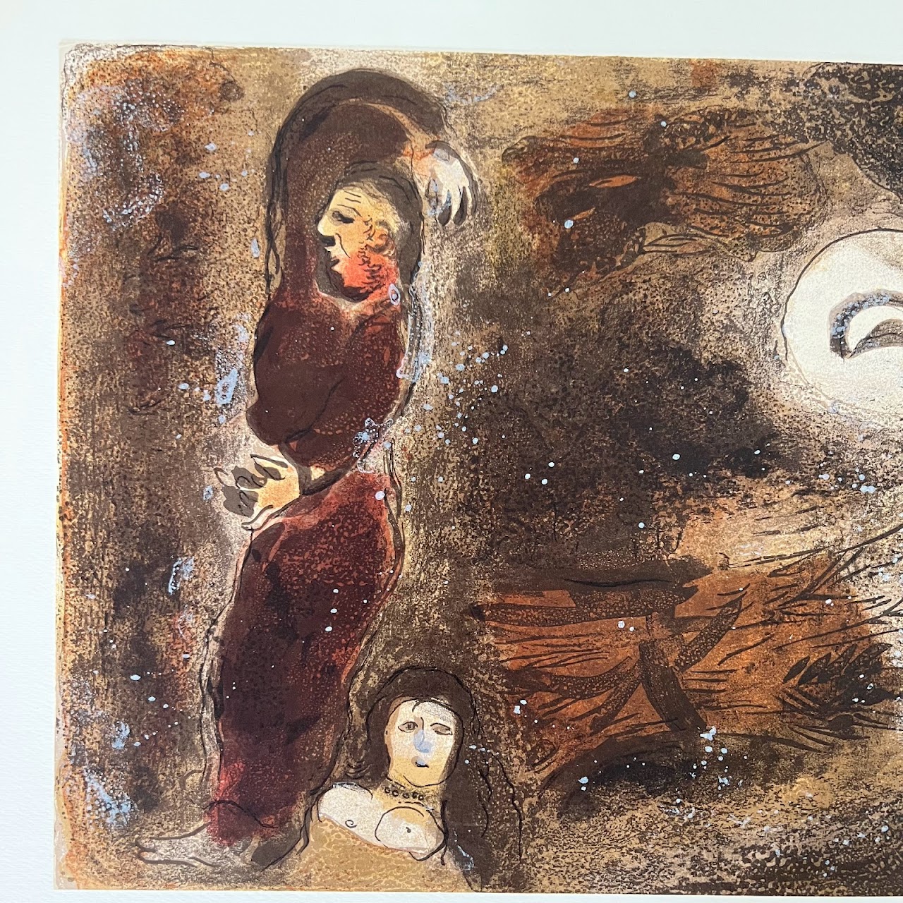 Marc Chagall 'Ruth at the Feet of Boaz' Lithograph Bookplate