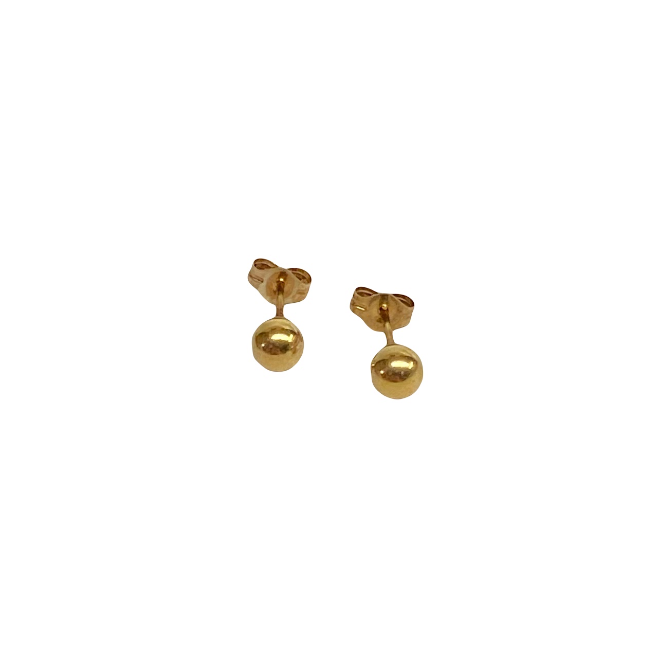 14K Gold Ball Stud Earrings