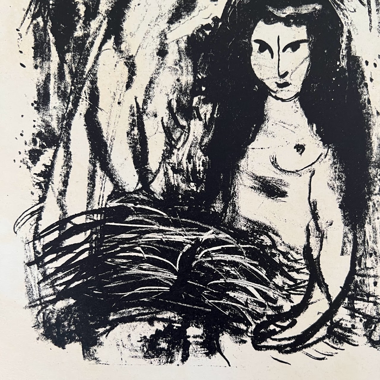 Marc Chagall 'Ruth at the Feet of Boaz' Lithograph Bookplate