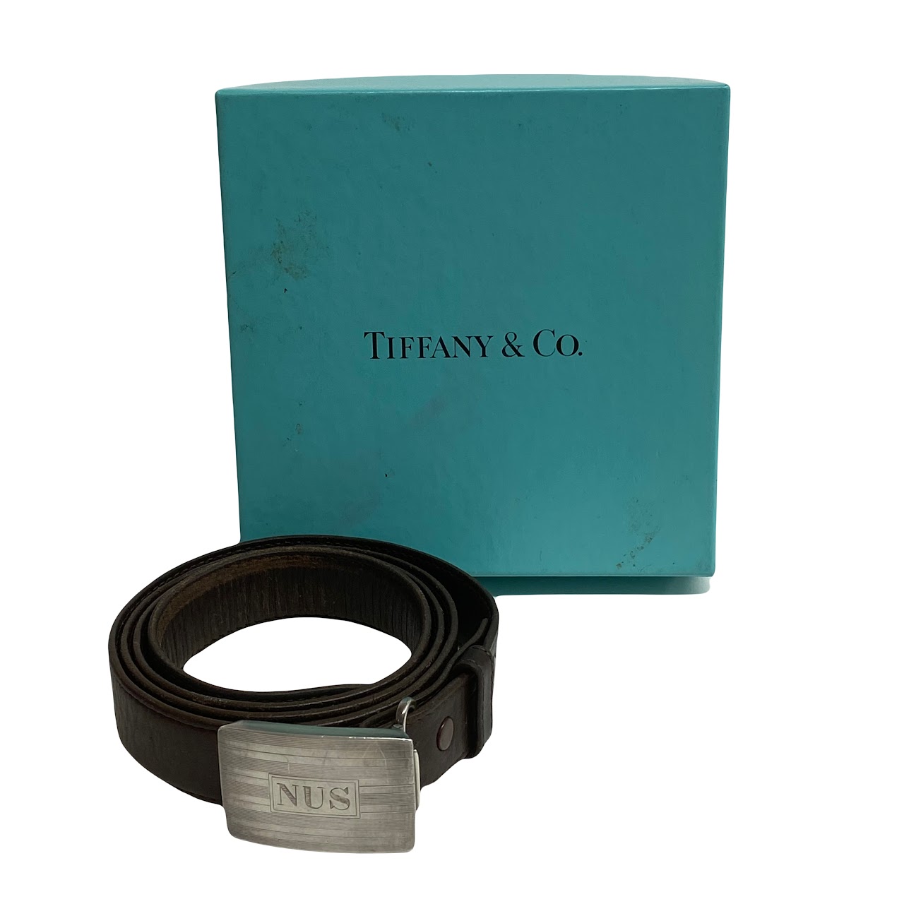 Tiffany & Co. Sterling Silver & Leather Belt