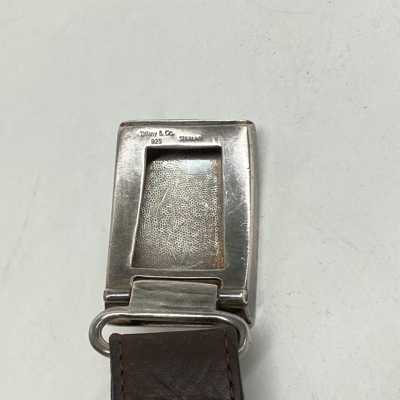 Tiffany & Co. Sterling Silver & Leather Belt