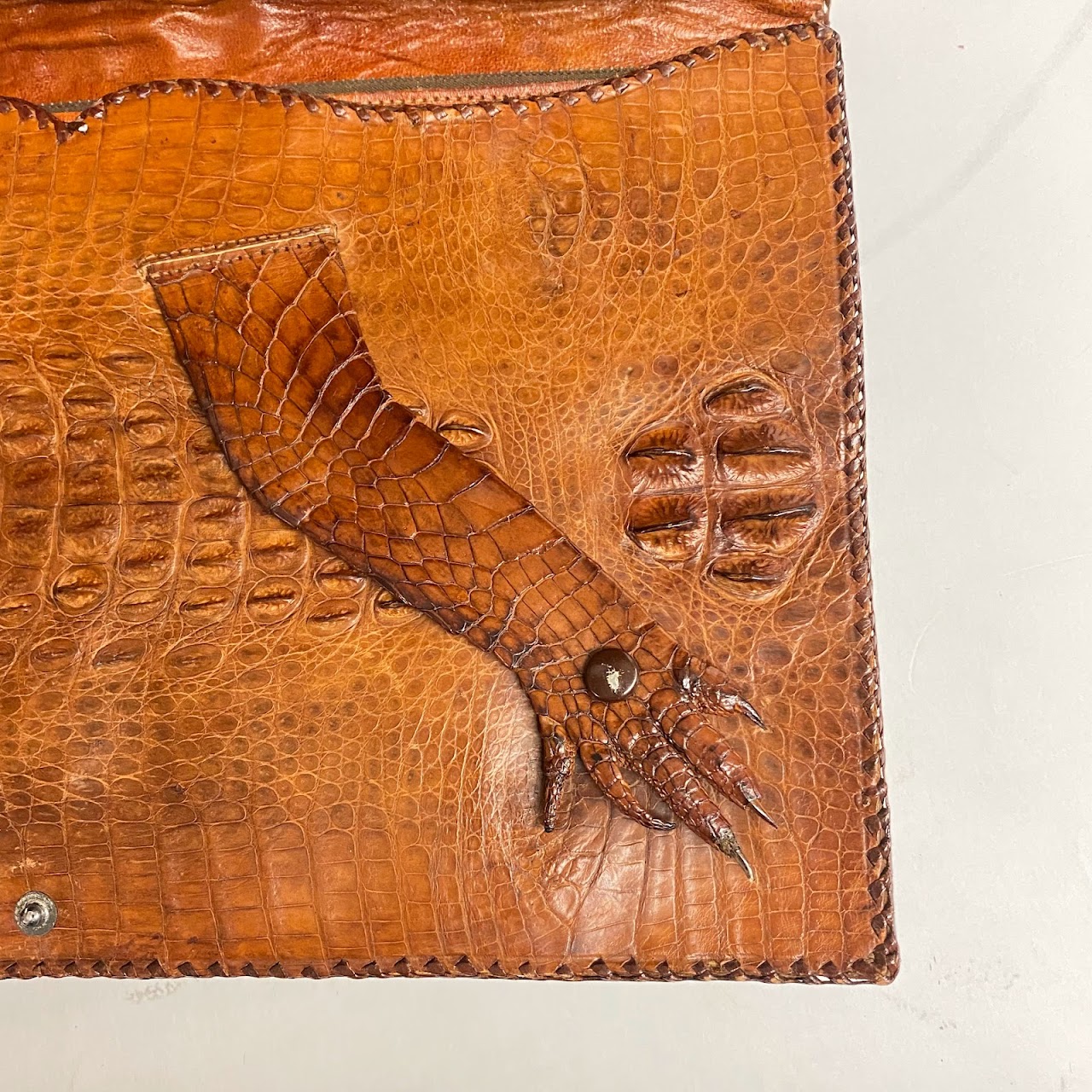 Vintage Alligator Clutch/Shoulder Bag