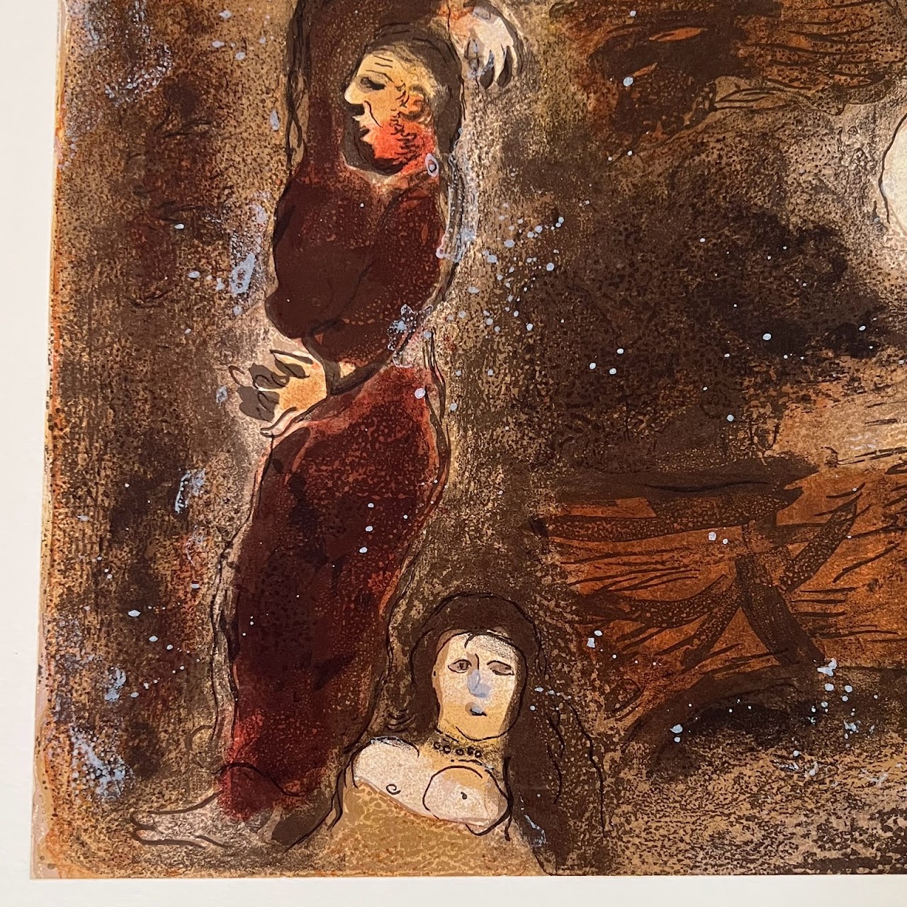 Marc Chagall 'Ruth at the Feet of Boaz' Lithograph Bookplate