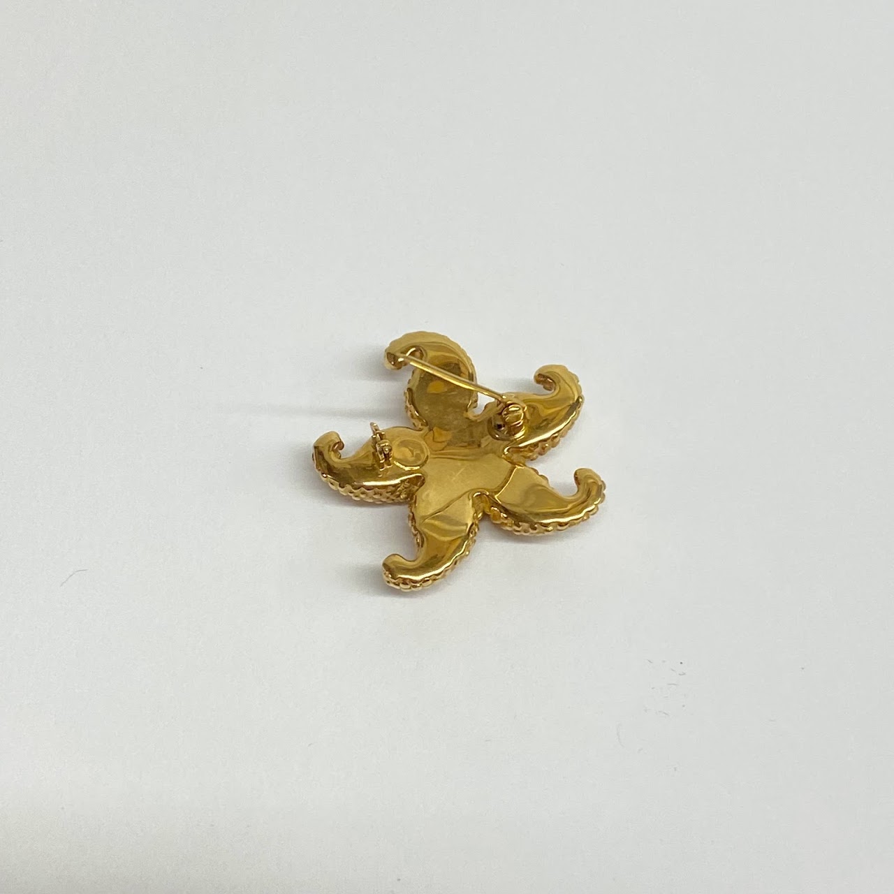 14K Gold Starfish Brooch