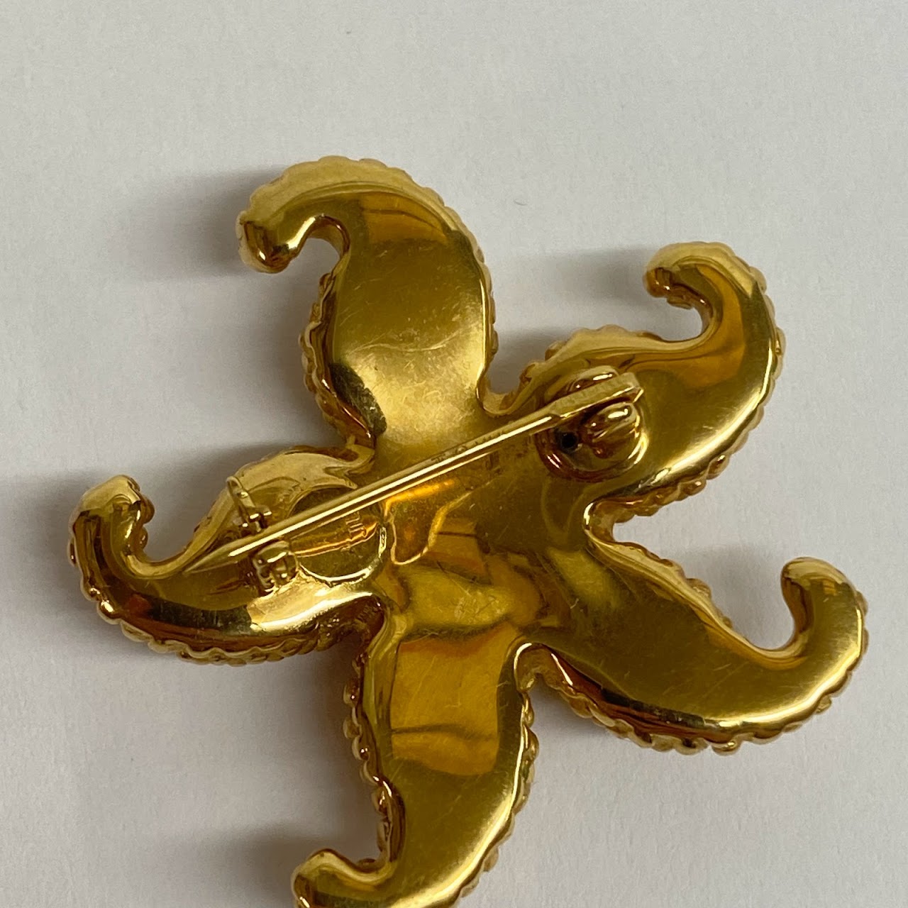 14K Gold Starfish Brooch