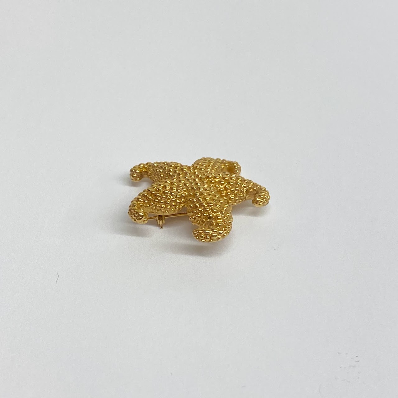 14K Gold Starfish Brooch