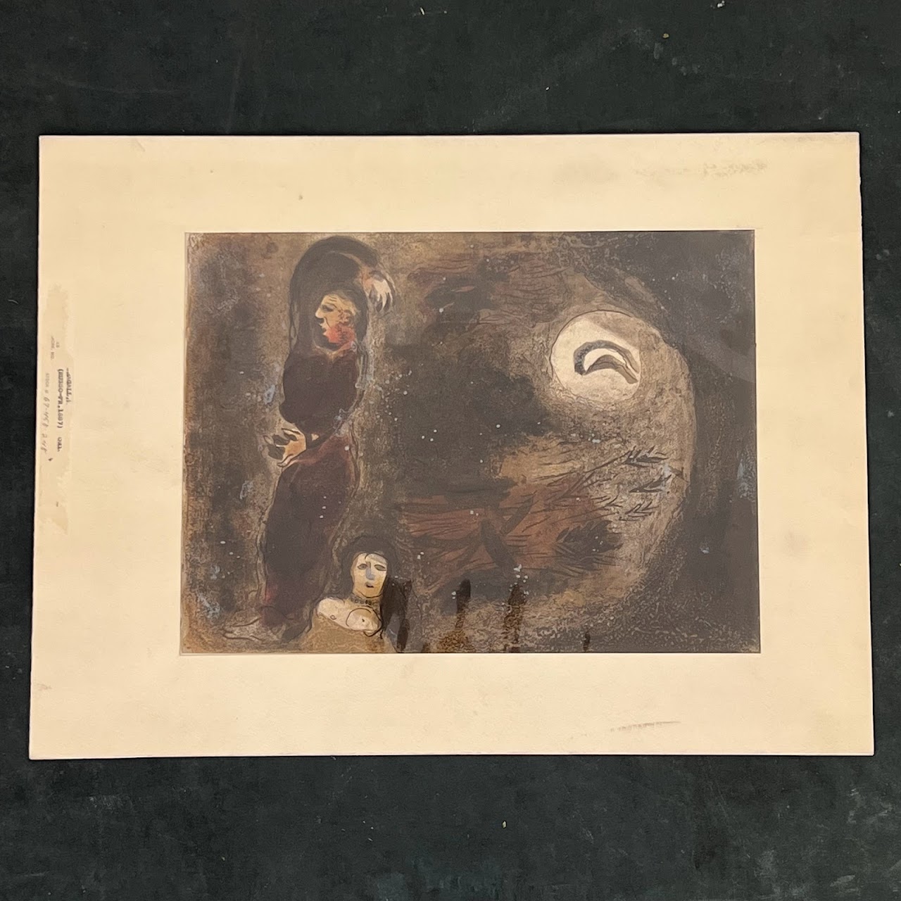 Marc Chagall 'Ruth at the Feet of Boaz' Lithograph Bookplate