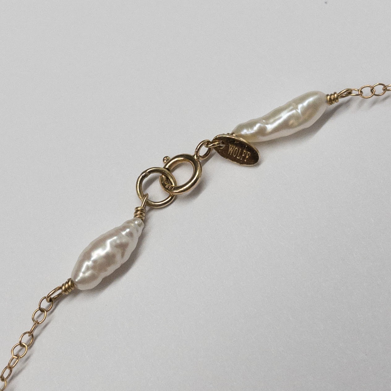 18K Gold & Freshwater Pearl Bead Necklace