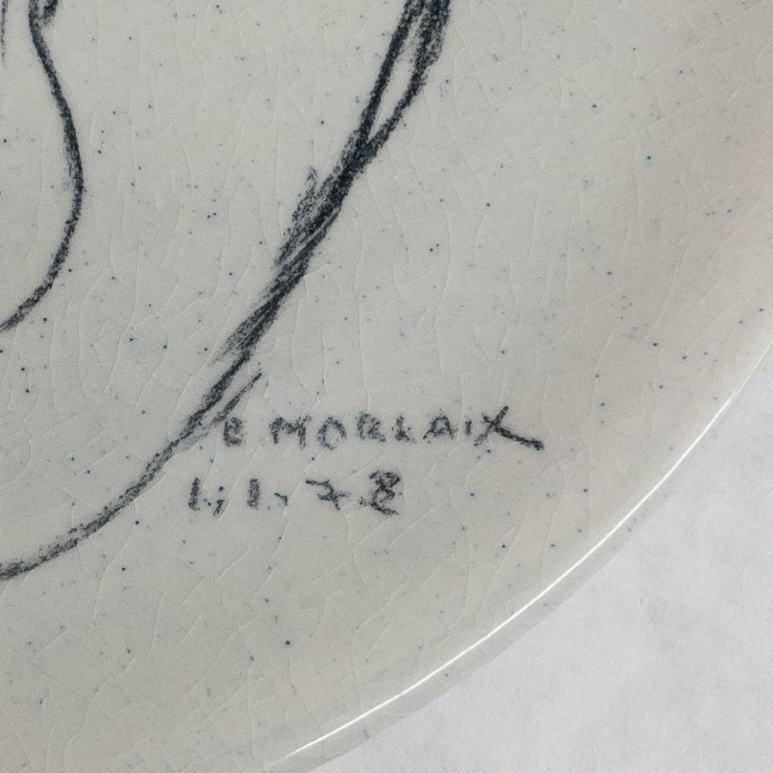 E. Morlaix Signed Nude Study Plate Duo