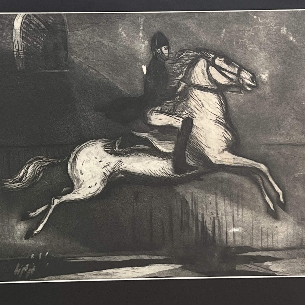 Horse and Rider Etching and Aquatint