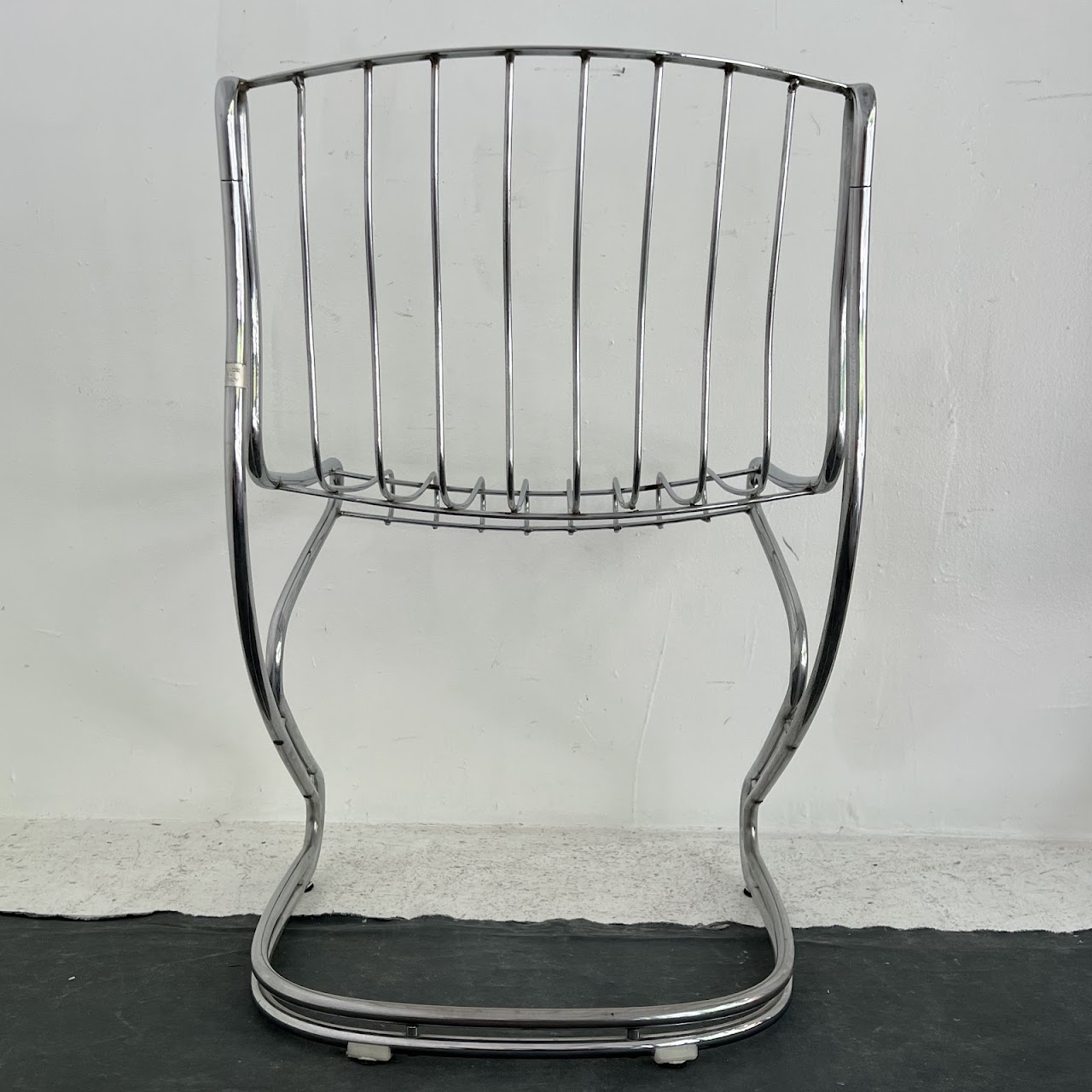 1970s Italian Chromed Steel Cantilever Chair