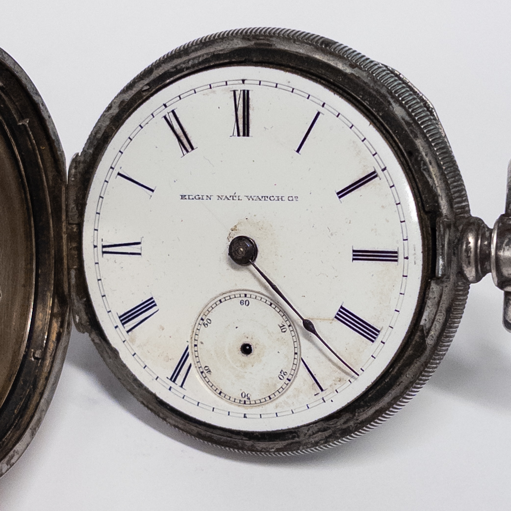 Coin Silver A.W.W.Co. Waltham and Elgin National Watch Co. Pocket Watch