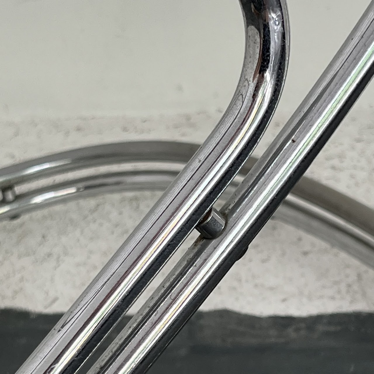 1970s Italian Chromed Steel Cantilever Chair