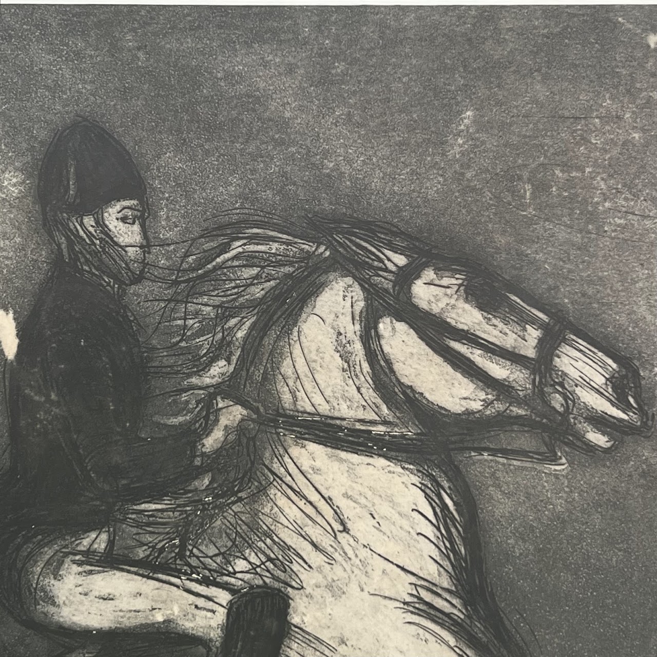 Horse and Rider Etching and Aquatint