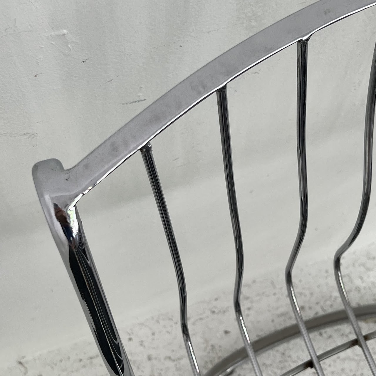 1970s Italian Chromed Steel Cantilever Chair