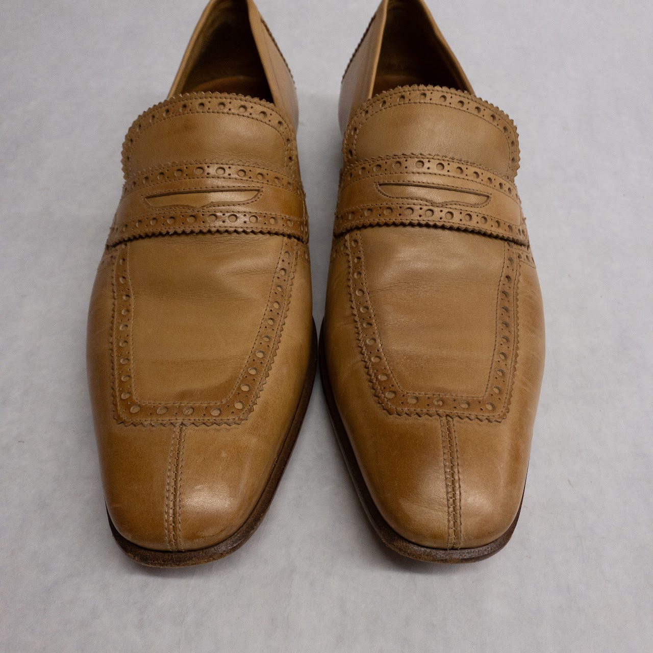 Hermès Leather Spectator Loafers