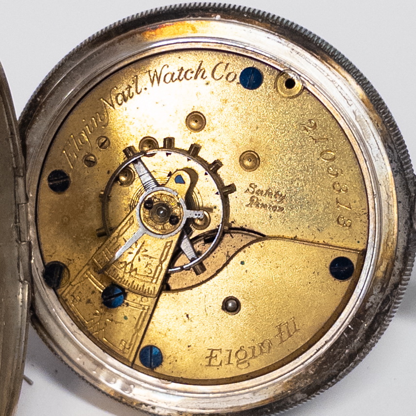 Coin Silver A.W.W.Co. Waltham and Elgin National Watch Co. Pocket Watch