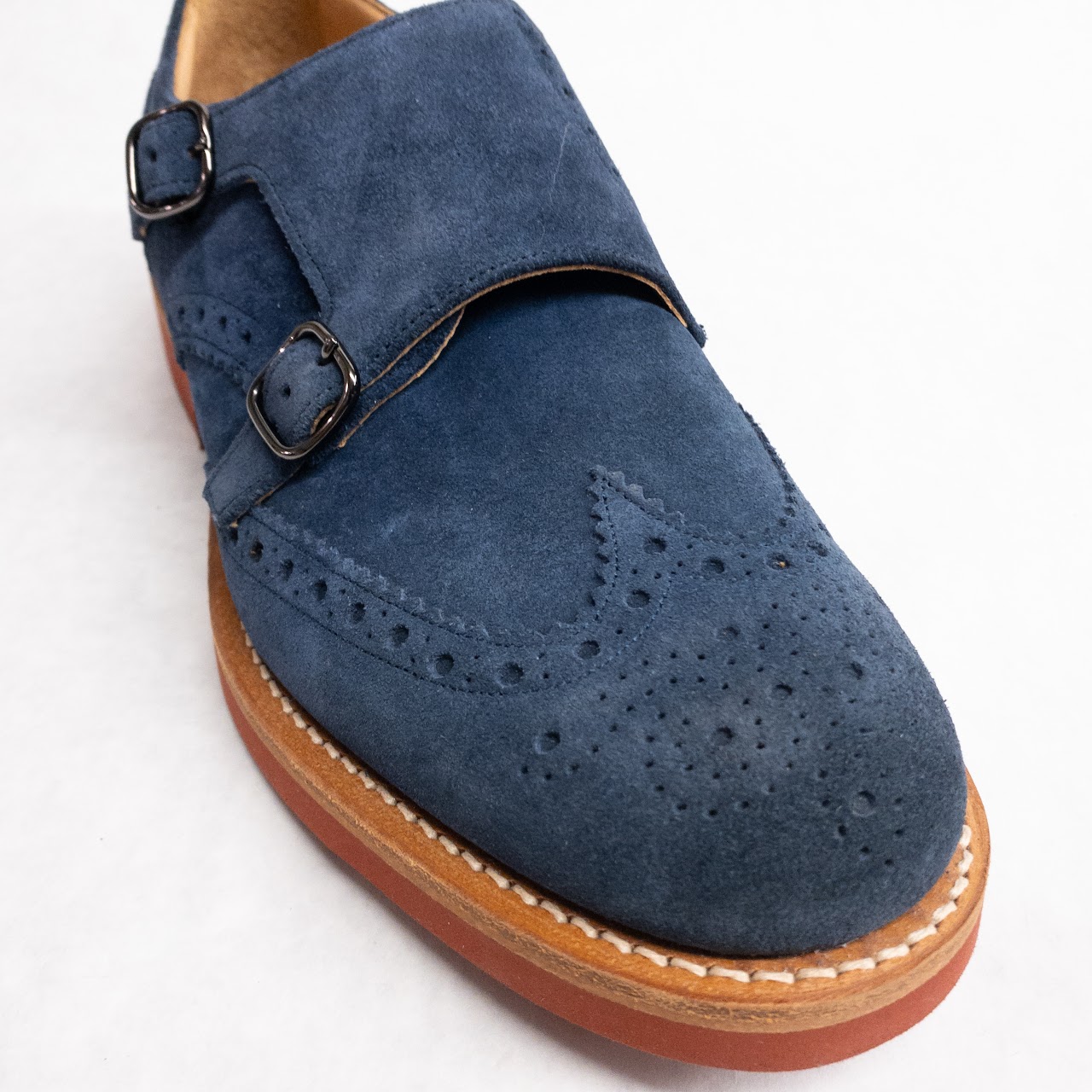 Church's MINT Kelby Suede Monk Strap Shoes