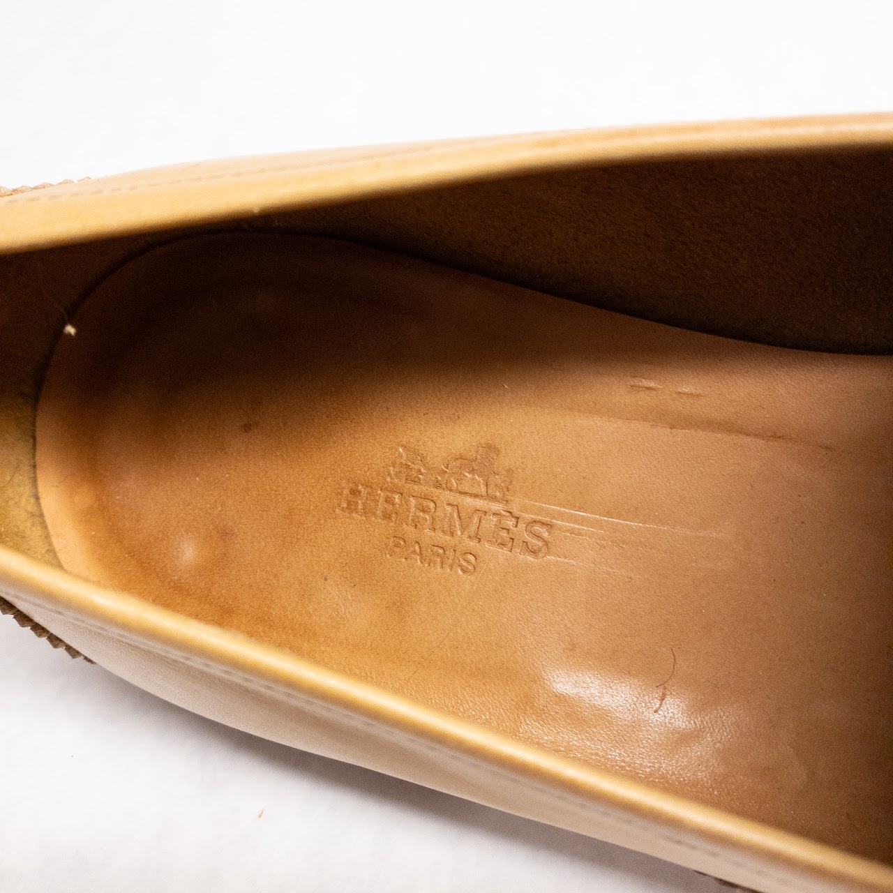 Hermès Leather Spectator Loafers