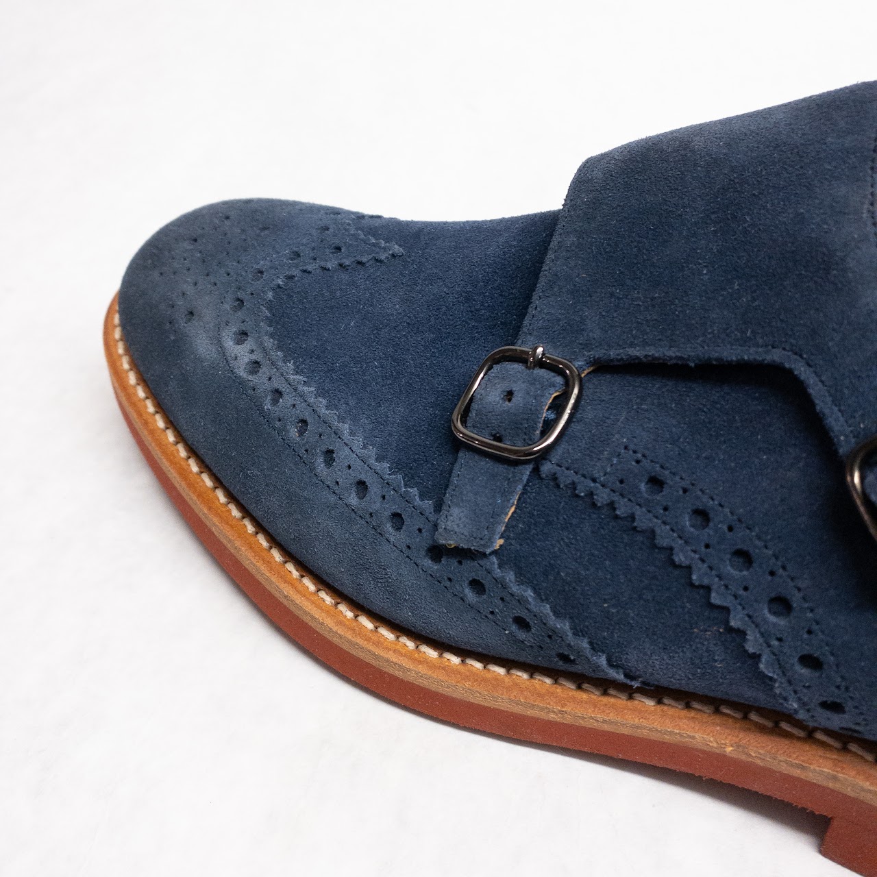 Church's MINT Kelby Suede Monk Strap Shoes