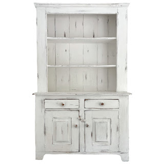 Rustic Painted Pine Hutch
