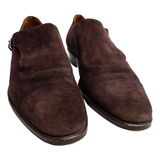 Hermès Suede Monk Strap Shoes