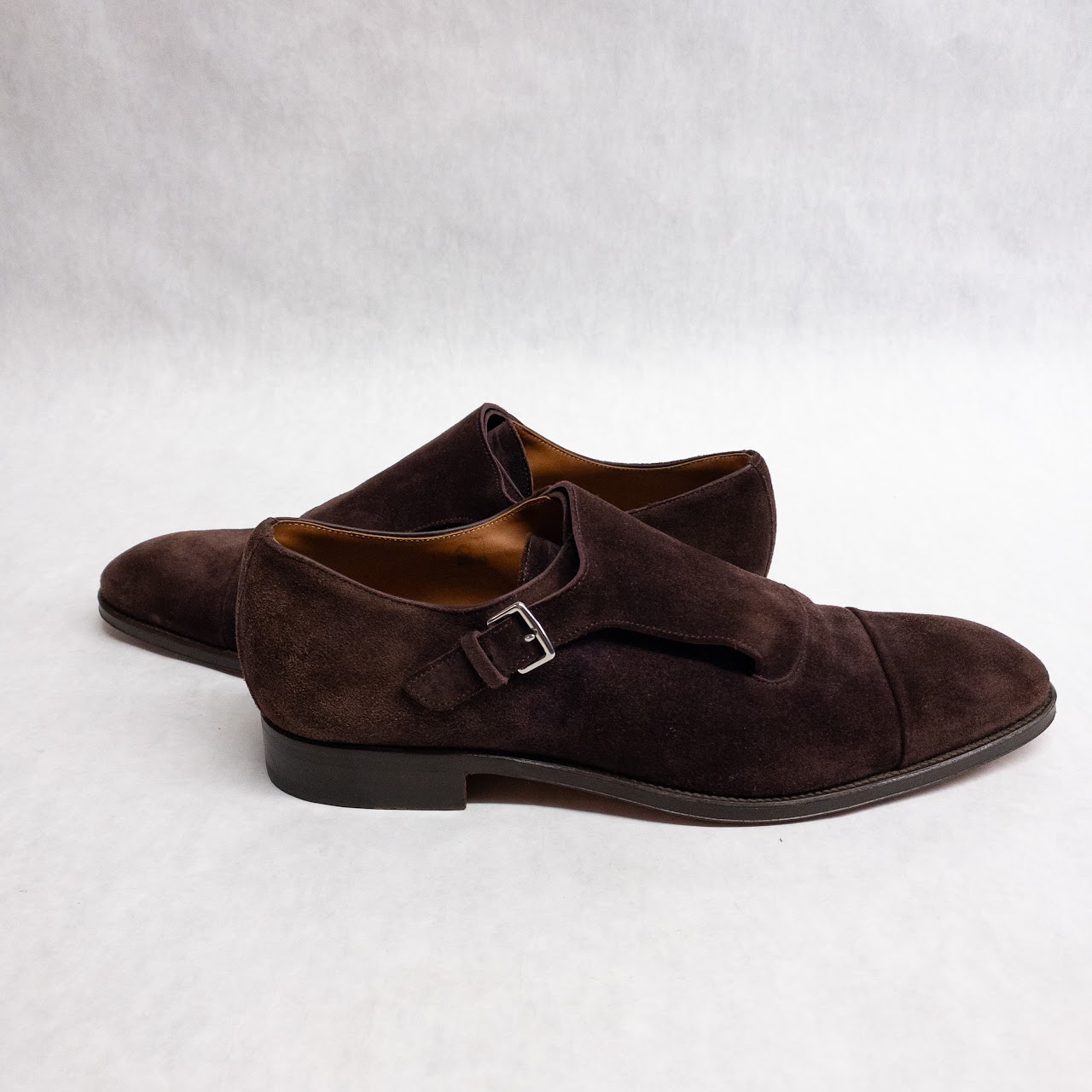 Hermès Suede Monk Strap Shoes