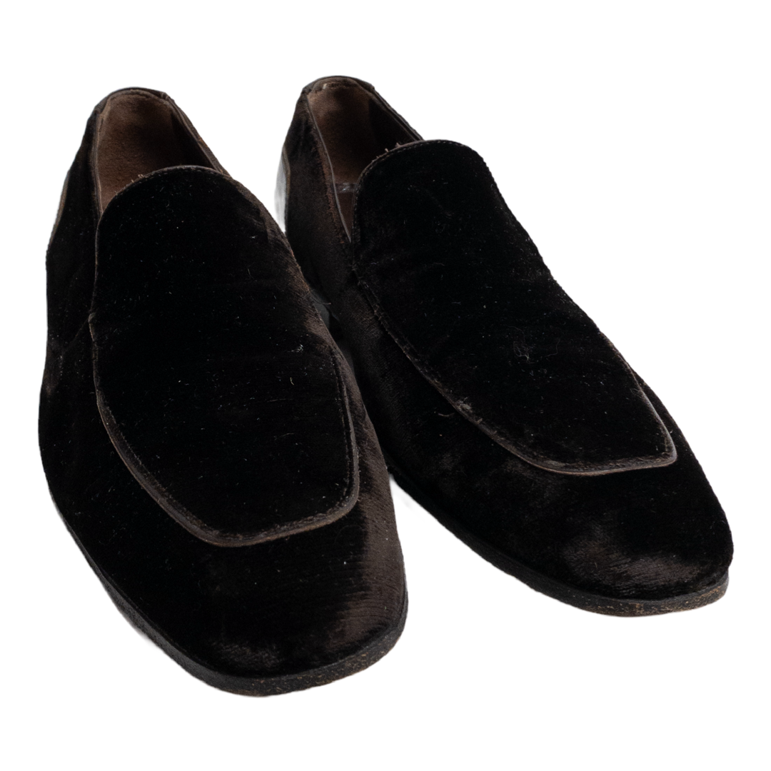 Yves Saint Laurent Rive Gauche Velvet Loafers