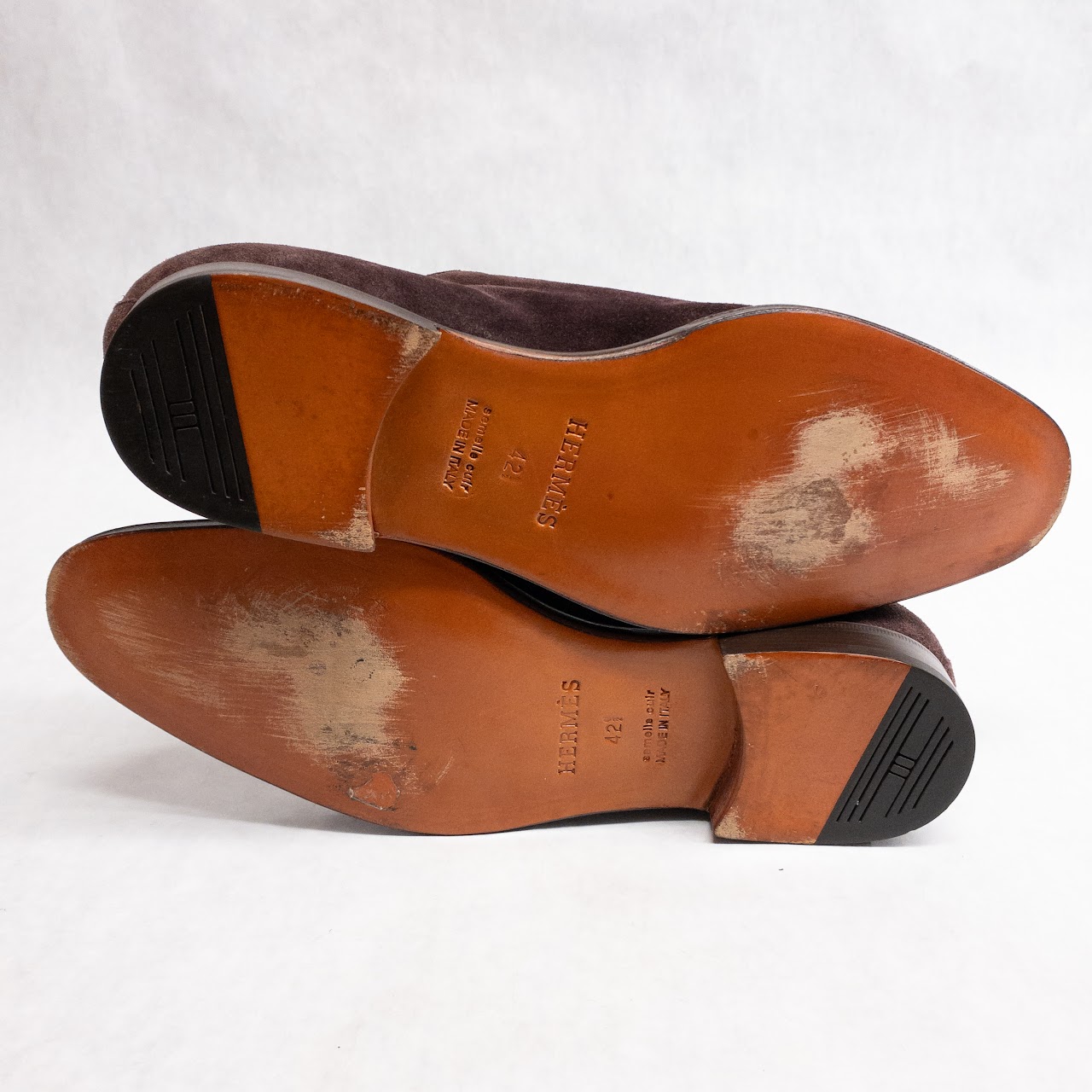 Hermès Suede Monk Strap Shoes