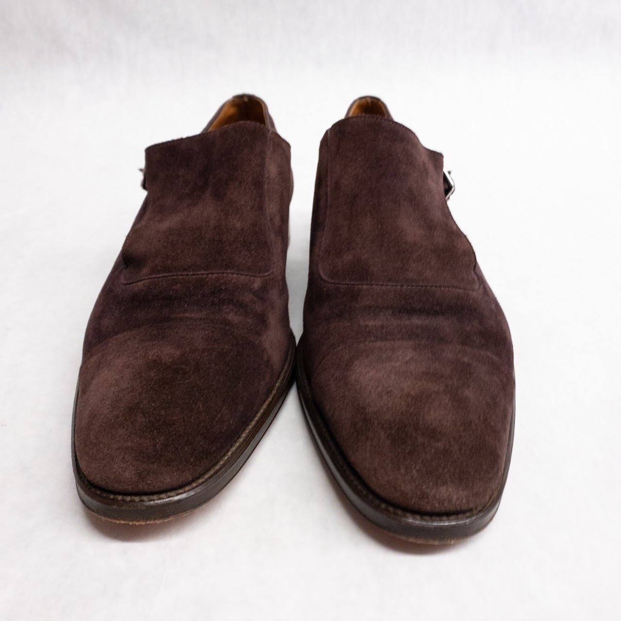 Hermès Suede Monk Strap Shoes